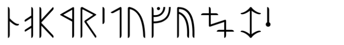 Ongunkan Latin Runic Regular Font LOWERCASE