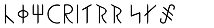 Ongunkan Liljegren Runic Regular Font LOWERCASE