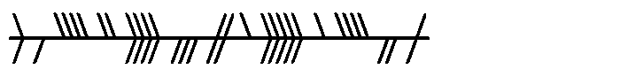 Ongunkan Ogham Family Ongunkan Ogham 4 Regular Font UPPERCASE