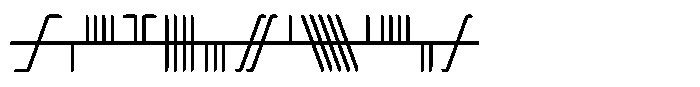 Ongunkan Ogham Family Ongunkan Ogham 5 Regular Font UPPERCASE