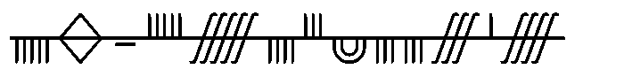 Ongunkan Ogham Family Ongunkan Ogham 5 Regular Font LOWERCASE