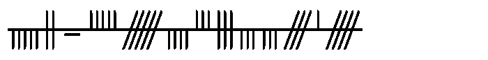 Ongunkan Ogham Family Ongunkan Ogham Regular Font UPPERCASE
