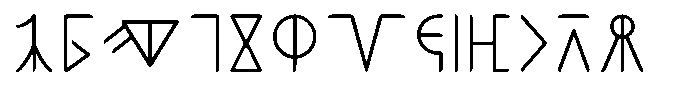Ongunkan Old Bulgarian Runen Sc Font UPPERCASE