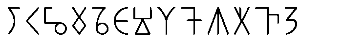 Ongunkan Old Bulgarian Runen Sc Font UPPERCASE