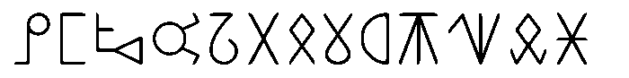 Ongunkan Old Bulgarian Runen Sc Font LOWERCASE
