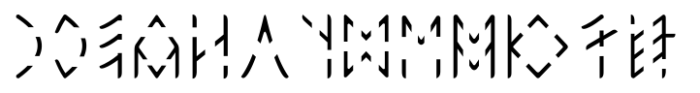 Ongunkan Old Hungarian Runic  P Regular Font UPPERCASE