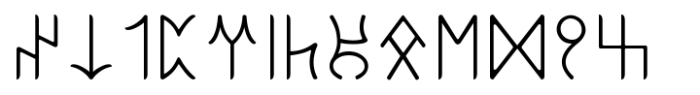 Ongunkan Old Turkic Font LOWERCASE