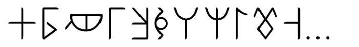 Ongunkan Proto Bulgarian Runic Regular Font LOWERCASE