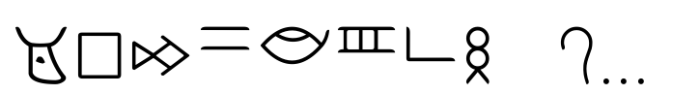 Ongunkan Proto Canaanite Font UPPERCASE