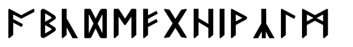 Ongunkan Radloff Anglosaxon Regular Font UPPERCASE