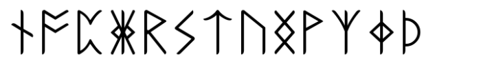 Ongunkan Runic Regular Font UPPERCASE