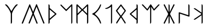 Ongunkan Tolkien Cirth Runic Regular Font LOWERCASE
