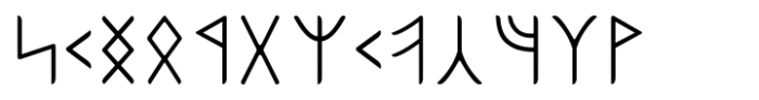 Ongunkan Wardruna Arabic Runes Font UPPERCASE