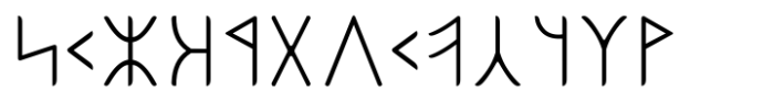 Ongunkan Wardruna Arabic Runes Font LOWERCASE
