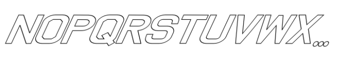 Onsite Outline Italic Font UPPERCASE