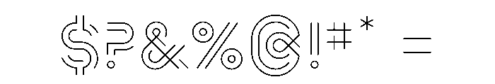 One Two One TwoLight Font OTHER CHARS