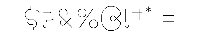 One Two OneLight Font OTHER CHARS