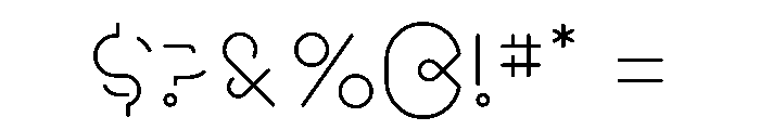 One Two OneRegular Font OTHER CHARS