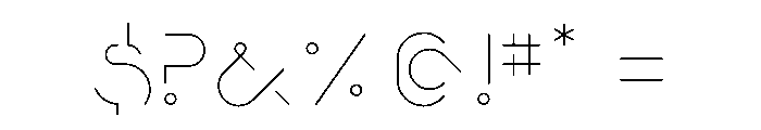 One Two TwoLight Font OTHER CHARS