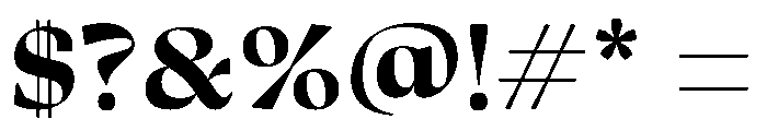 Oni Bold Instance Font OTHER CHARS