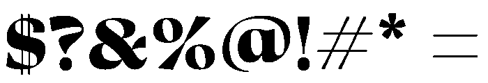 Oni ExtraBold Instance Font OTHER CHARS
