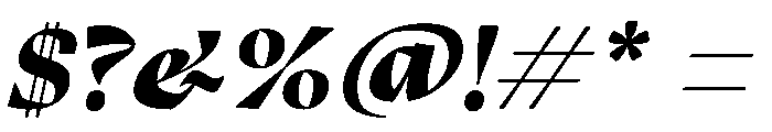 Oni ExtraBoldItalic Instance Font OTHER CHARS