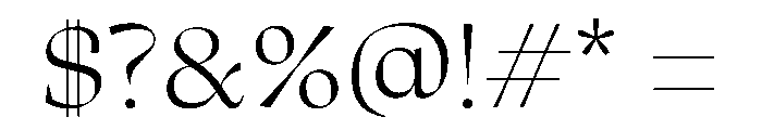 Oni ExtraLight Instance Font OTHER CHARS