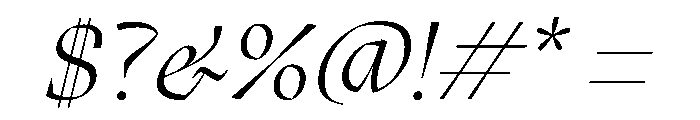 Oni ExtraLightItalic Instance Font OTHER CHARS