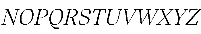 Oni ExtraLightItalic Instance Font UPPERCASE
