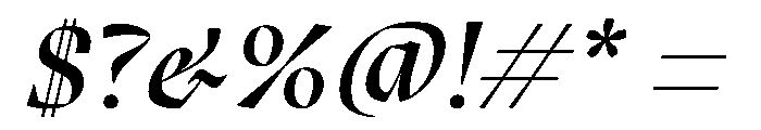 Oni Italic Instance Font OTHER CHARS