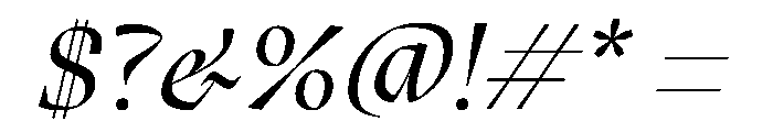 Oni LightItalic Instance Font OTHER CHARS