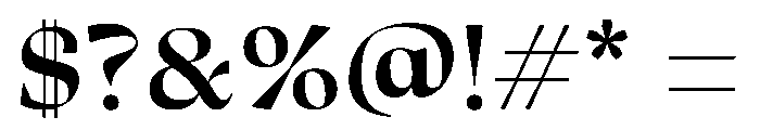 Oni Medium Instance Font OTHER CHARS