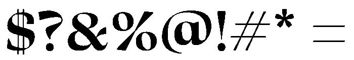 Oni SemiBold Instance Font OTHER CHARS