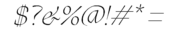 Oni ThinItalic Instance Font OTHER CHARS