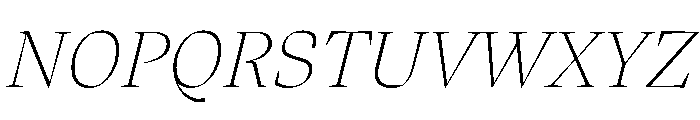Oni ThinItalic Instance Font UPPERCASE