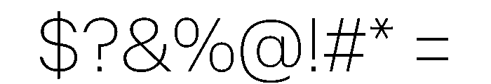 OnsiteArabic Extralight Instance Font OTHER CHARS
