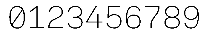 OnsiteMono Extralight Instance Font OTHER CHARS