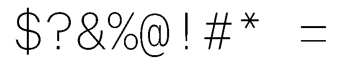 OnsiteMono Extralight Instance Font OTHER CHARS