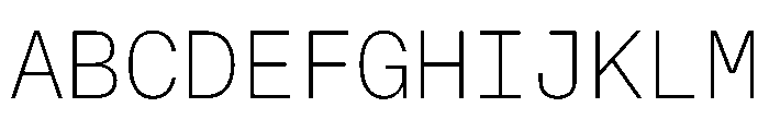 OnsiteMono Extralight Instance Font UPPERCASE