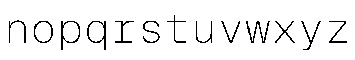 OnsiteMono Extralight Instance Font LOWERCASE