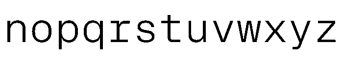 OnsiteMono Light Instance Font LOWERCASE