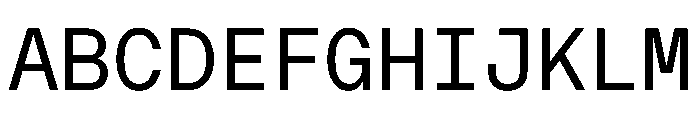 OnsiteMono Regular Instance Font UPPERCASE