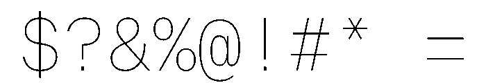OnsiteMono Thin Instance Font OTHER CHARS
