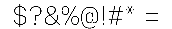 OnsiteSemiMono Extralight Instance Font OTHER CHARS