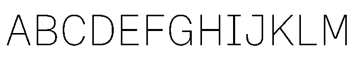 OnsiteSemiMono Extralight Instance Font UPPERCASE