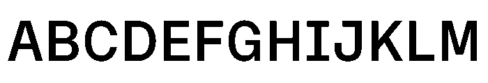 OnsiteSemiMono Medium Instance Font UPPERCASE