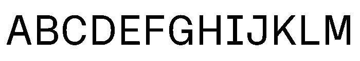 OnsiteSemiMono Regular Instance Font UPPERCASE