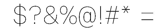 OnsiteSemiMono Thin Instance Font OTHER CHARS