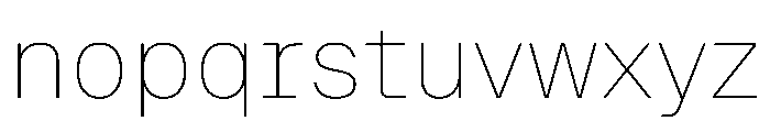 OnsiteSemiMono Thin Instance Font LOWERCASE