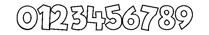 One Nine Nine Four Outline Font OTHER CHARS